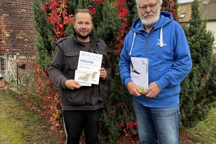 Fledermausplakette für Thomas Petzold in Eilenburg